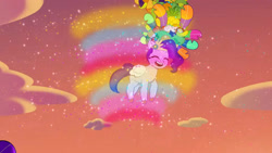 Size: 3072x1727 | Tagged: safe, screencap, pipp petals, pegasus, pony, g5, heavy is the mane that wears the fruit crown, my little pony: tell your tale, spoiler:g5, spoiler:my little pony: tell your tale, spoiler:tyts02e02, ^^, adorapipp, cute, eyes closed, female, mare, open mouth, open smile, smiling, solo