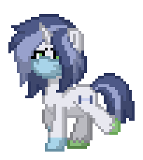 Size: 204x228 | Tagged: safe, oc, oc only, oc:social distance, pony, unicorn, pony town, animated, clothes, colored hooves, coronavirus, covid-19, face mask, female, gif, gloves, hoof gloves, horn, mare, mask, pixel art, rubber gloves, simple background, transparent background, trotting, unamused