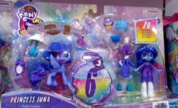 Size: 3557x2160 | Tagged: safe, princess luna, alicorn, bird, owl, pony, equestria girls, g4, g4.5, merchandise, solo, toy