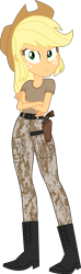 Size: 1417x4763 | Tagged: safe, alternate version, artist:edy_january, artist:twilirity, edit, part of a set, vector edit, applejack, human, equestria girls, g4, my little pony equestria girls: better together, applejack's hat, boots, camouflage, clothes, colonel aj, colt python, cowboy hat, female, gun, handgun, hat, leader, marine, marines, military, military pants, military uniform, office, pistol, revolver, shirt, shoes, simple background, solo, special forces, task forces 141, transparent background, uniform, united states, vector, weapon