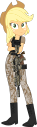Size: 1417x4763 | Tagged: safe, alternate version, artist:edy_january, artist:twilirity, edit, part of a set, vector edit, applejack, human, equestria girls, equestria girls series, g4, applejack's hat, armor, assault rifle, body armor, boots, call of duty, call of duty: modern warfare 2, camouflage, clothes, colonel, colonel aj, colt python, cowboy hat, equipment, female, gears, gun, handgun, hat, knife, leader, marine, marines, military, military pants, military uniform, pistol, revolver, rifle, shirt, shoes, sig.sauer xm7, simple background, soldier, solo, special forces, tactical vest, task forces 141, transparent background, uniform, united states, vector, vest, weapon, xm7
