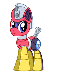 Size: 3913x4774 | Tagged: safe, artist:trackheadtherobopony, oc, oc only, oc:trackhead, pony, robot, robot pony, g4, show accurate, simple background, solo, transparent background, vector