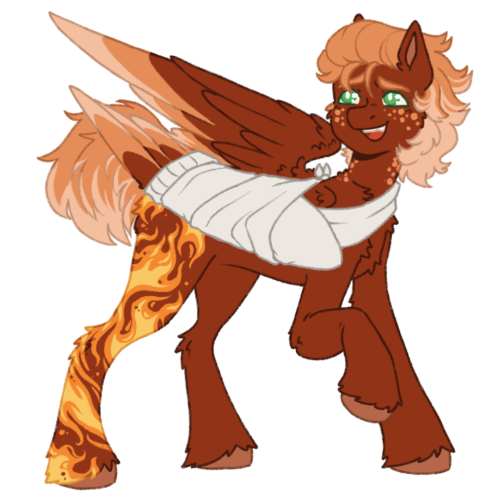 3287123 safe, artistkazmuun, oc, oc only, ocgolden flare, pegasus, pony, bandage, broken