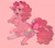 Size: 1362x1209 | Tagged: safe, artist:fealcity, pinkie pie, earth pony, pony, g4, bow, cheek fluff, chest fluff, cute, diapinkes, ear fluff, female, fluffy, mare, open mouth, open smile, pink background, simple background, sitting, smiling, solo, tail, tail bow, unshorn fetlocks