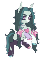 Size: 900x1222 | Tagged: safe, artist:lynesssan, oc, oc only, oc:zombie, doll pony, original species, pony, deviantart watermark, doll, female, mare, obtrusive watermark, simple background, solo, transparent background, watermark