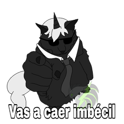 Size: 720x720 | Tagged: safe, artist:alejandrogmj, artist:wasisi, oc, oc only, cat, meme, simple background, solo, spanish, transparent background