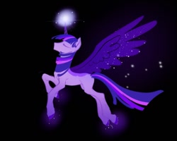 Size: 1175x940 | Tagged: safe, artist:nightheart, twilight sparkle, alicorn, pony, g4, black background, eyes closed, female, hooves, mare, purple coat, purple hair, purple wings, simple background, solo, twilight sparkle (alicorn), wings