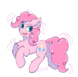 Size: 674x667 | Tagged: safe, artist:infinaitly, pinkie pie, earth pony, pony, g4, chest fluff, simple background, solo, white background