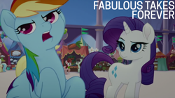 Size: 1920x1080 | Tagged: safe, edit, edited screencap, editor:quoterific, screencap, rainbow dash, rarity, sushi hooves, toadstool blossom, pony, g4, my little pony: the movie, unnamed character, unnamed pony