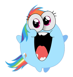 Size: 1043x1098 | Tagged: safe, artist:steamhappiest, derpibooru exclusive, edit, rainbow dash, pony, g4, abomination, cursed image, emoji, meme, simple background, solo, steam (software), steamhappy, transparent background