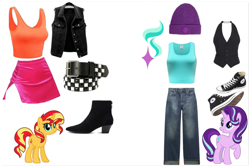 Size: 1045x700 | Tagged: safe, sunset shimmer, g4, clothes, cosplay, costume, simple background, white background