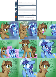 Size: 1504x2066 | Tagged: safe, artist:thenurseofspaceandtime, doctor whooves, minuette, time turner, earth pony, pony, g4, bandage, doctor who, rule 63, the doctoress