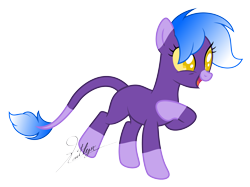 Size: 4000x2992 | Tagged: safe, artist:kaitykat117, oc, oc only, oc:starfall(fb), original species, g4, base used, body markings, colored sclera, gradient mane, high res, hoof on chest, open mouth, raised hoof, simple background, smiling, solo, transparent background, vector