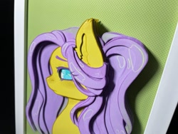 Size: 1280x960 | Tagged: safe, artist:made_by_franch, fluttershy, pegasus, g4, art, craft, diorama, handmade, papercraft, solo