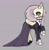 Size: 2206x2252 | Tagged: safe, artist:basementfaeiry, fluttershy, pegasus, pony, g4, female, fluttergoth, gray background, high res, mare, simple background, solo, turned head