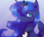 Size: 893x759 | Tagged: safe, artist:sillyp0ne, princess luna, alicorn, pony, g4, female, gradient background, horn, mare, partially open wings, profile, solo, wings