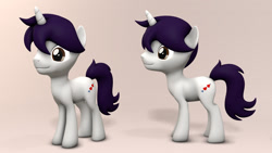 Size: 1920x1080 | Tagged: safe, artist:whiteskypony, oc, oc:caring slash, pony, 3d, male, solo, stallion