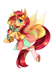 Size: 1240x1748 | Tagged: safe, artist:不可食用骨, sunset shimmer, pony, g4, fairy wings, female, mare, simple background, solo, transparent background, wings