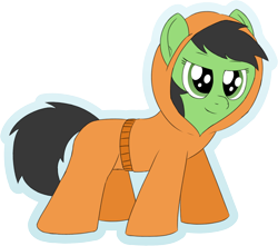 Size: 2466x2180 | Tagged: safe, artist:craftycirclepony, oc, oc only, oc:filly anon, pony, badge, clothes, female, filly, foal, lidded eyes, looking at you, simple background, solo, transparent background