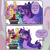 Size: 2000x2000 | Tagged: safe, artist:channydraws, fluttershy, rainbow dash, twilight sparkle, alicorn, pegasus, pony, g4, 2 panel comic, accidental racism, behaving like a bird, bird seed, comic, dialogue, eating, eyeshadow, female, floppy ears, flower, flower in hair, flutterbird, glasses, grin, implied microaggression, makeup, mare, rainbird dash, smiling, sparkles, speech bubble, trio, twilight sparkle (alicorn)