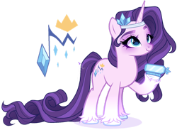 Size: 1280x937 | Tagged: safe, artist:gihhbloonde, oc, oc only, unnamed oc, pony, unicorn, g4, closed mouth, colored hooves, cyan eyes, eyebrows, eyeshadow, female, headband, hoof hold, implied g5, lightly watermarked, long tail, magical lesbian spawn, makeup, mare, offspring, parent:pipp petals, parent:rarity, parents:raripipp, raised eyebrow, raised hoof, simple background, smiling, solo, standing, tail, transparent background, unshorn fetlocks, watermark