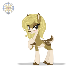 Size: 2000x2000 | Tagged: safe, artist:r4hucksake, oc, oc only, oc:nettle, deer, cloven hooves, concave belly, doe, female, looking at you, simple background, slender, solo, story included, thin, transparent background