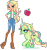 Size: 2940x3099 | Tagged: safe, artist:gihhbloonde, applejack, human, pony, equestria girls, g4, boots, closed mouth, clothes, colored horn, cowboy boots, crossover fusion, denim, female, freckles, fusion, green eyes, hand on hip, high heel boots, horn, impossibly thin legs, isabel armstrong, jacket, jeans, lightly watermarked, long horn, mare, open mouth, open smile, pants, peace sign, ponytail, raised hoof, river (unicorn academy), shirt, shoes, simple background, smiling, transparent background, unicorn academy, watermark