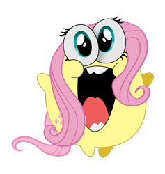 Size: 1043x1098 | Tagged: safe, artist:steamhappiest, derpibooru exclusive, edit, fluttershy, pony, g4, abomination, cursed image, emoji, meme, simple background, solo, steam (software), steamhappy, transparent background, wat