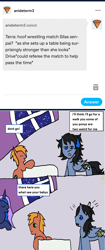 Size: 1170x2776 | Tagged: safe, artist:ask-luciavampire, princess luna, oc, alicorn, dracony, dragon, earth pony, hybrid, pony, g4, ask, tumblr