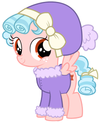 Size: 1275x1553 | Tagged: safe, edit, cozy glow, pegasus, pony, g4, clothes, cozybetes, cute, female, filly, foal, simple background, smiling, solo, transparent background, winter outfit