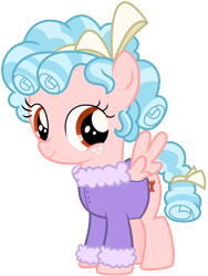 Size: 1285x1705 | Tagged: safe, artist:shootingstarsentry, edit, cozy glow, pegasus, pony, g4, clothes, cozybetes, cute, female, filly, foal, missing accessory, simple background, smiling, solo, transparent background, vector, winter outfit