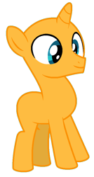 Size: 494x922 | Tagged: safe, artist:margarets-bases, pony, unicorn, g4, bald, base, colt, foal, male, simple background, smiling, solo, transparent background