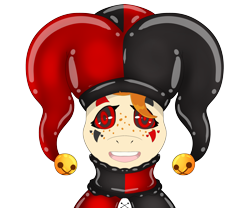 Size: 3000x2500 | Tagged: safe, artist:sweet fangs delight, oc, oc only, oc:copper moon, pony, face paint, hat, hypnosis, jester, jester hat, latex, looking at you, simple background, solo, transparent background