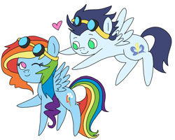 Size: 898x720 | Tagged: safe, artist:dasher666, artist:wallakitteh, edit, rainbow dash, soarin', pegasus, pony, g4, female, male, mare, rarity hair, ship:soarindash, shipping, simple background, stallion, straight, white background