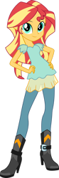 Size: 600x1799 | Tagged: safe, artist:ajosterio, artist:sugar-loop, edit, vector edit, sunset shimmer, equestria girls, g4, my little pony equestria girls: friendship games, accessory-less edit, cute, missing accessory, shimmerbetes, simple background, solo, transparent background, vector