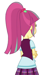 Size: 662x1118 | Tagged: safe, edit, edited screencap, screencap, sour sweet, human, equestria girls, g4, background removed, crossed arms, png, rear view, shadowbolts, simple background, solo, transparent background