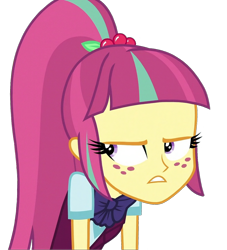 Size: 1306x1440 | Tagged: safe, edit, edited screencap, screencap, sour sweet, human, equestria girls, g4, my little pony equestria girls: friendship games, angry, background removed, cute, looking at someone, madorable, png, shadowbolts, simple background, solo, sourbetes, transparent background