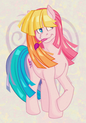 Size: 1056x1506 | Tagged: safe, artist:pigeorgien, toola-roola, earth pony, pony, g3, g3.5, female, mare, mouth hold, paintbrush, solo