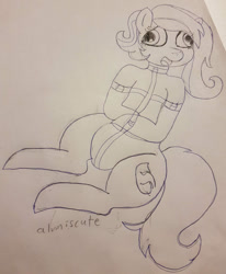 Size: 800x973 | Tagged: safe, artist:alviniscute, oc, oc only, oc:eden shallowleaf, pegasus, pony, bondage, insanity, solo, straitjacket, traditional art