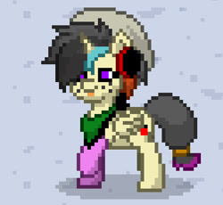 Size: 503x462 | Tagged: safe, oc, oc:meezy, alicorn, pony, pony town, dancing, event, nonbinary, pixel art, ponyfest online, solo