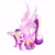 Size: 1974x1974 | Tagged: safe, artist:friedneuronss, princess cadance, bat pony, bat pony unicorn, hybrid, pony, unicorn, g4, balancing, ball, bat ponified, fangs, female, floppy ears, horn, lovebat, mare, race swap, simple background, smiling, solo, white background