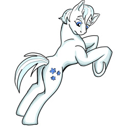 Size: 948x972 | Tagged: safe, artist:termyotter, double diamond, earth pony, pony, g4, butt, male, plot, rearing, simple background, stallion, underhoof, white background