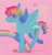 Size: 1440x1499 | Tagged: safe, artist:ariariari.png, rainbow dash, pegasus, pony, g4, pink background, redraw, short mane, simple background, solo