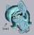 Size: 1287x1313 | Tagged: safe, artist:reddthebat, oc, oc only, oc:alaska (reddthebat), ghost, ghost pony, pegasus, pony, arrow, bust, female, gray background, lidded eyes, looking at you, mare, simple background, smiling, smiling at you, solo