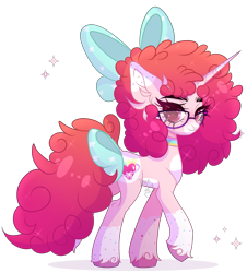 Size: 2785x3086 | Tagged: safe, artist:darkjillmlp123, oc, oc only, oc:charleen hearts, pony, unicorn, bow, female, glasses, hair bow, mare, simple background, solo, tail, tail bow, transparent background