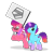 Size: 2560x2560 | Tagged: safe, artist:ramixe dash, misty brightdawn, ruby jubilee, pegasus, pony, unicorn, series:make your tale, g4, g5, dew daybreak, duo, duo male, flag, g5 to g4, generation leap, glowing, glowing horn, horn, male, rebirth dew, rebirth misty, rubelite jubilee, rule 63, simple background, stallion, transparent background