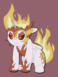 Size: 3024x3974 | Tagged: safe, artist:jellyworm, daybreaker, alicorn, pony, g4, chibi, ears back, female, high res, mare, scrunchy face, simple background, solo