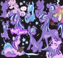 Size: 937x853 | Tagged: source needed, safe, artist:sparjechkaa, starlight glimmer, trixie, pony, unicorn, g4, female, foal, glasses, lesbian, magical lesbian spawn, next generation, offspring, parent:starlight glimmer, parent:trixie, parents:startrix, ship:startrix, shipping