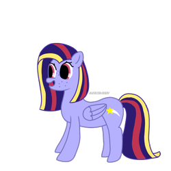 Size: 600x600 | Tagged: safe, artist:glitchedwoody, oc, oc only, oc:shooting star (gw), pegasus, pony, digital art, freckles, simple background, solo, transparent background