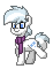 Size: 184x240 | Tagged: safe, double diamond, earth pony, pony, pony town, g4, animated, clothes, cute, daaaaaaaaaaaw, double dawwmond, male, pixel art, scarf, simple background, solo, sprite, stallion, transparent background, trotting
